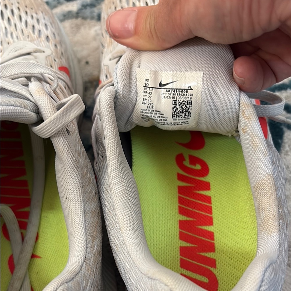 Nike Gray and Red Athletic Sneakers - Picture 3 of 7